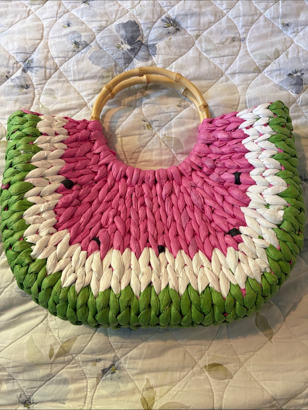 Woven watermelon bag